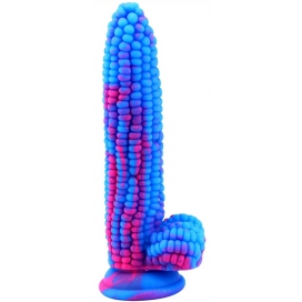 Dildo Corn 16 x 4cm Blau-Rosa