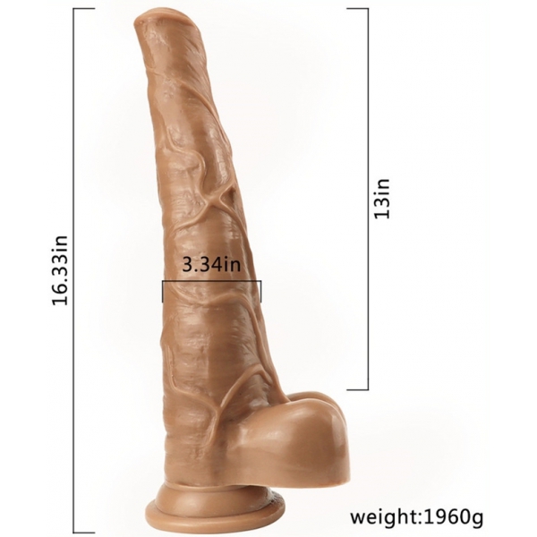 Dildo StudHorse 32 x8cm Castanho