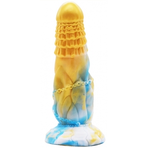 F*CK MY COLOR Dildo Fheniks 18 x 6cm Goud-Blauw