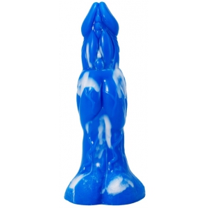 F*CK MY COLOR Dildo Wolorz 20 x 6cm Blau-Weiß