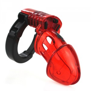 CockLock Adjustable chastity cage 10 x 3.5cm Red