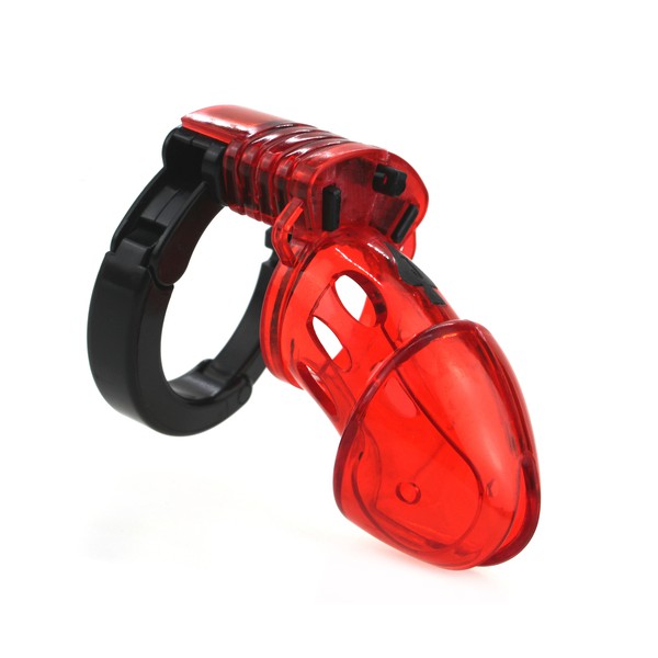 Adjustable chastity cage 10 x 3.5cm Red