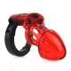 Adjustable chastity cage 10 x 3.5cm Red