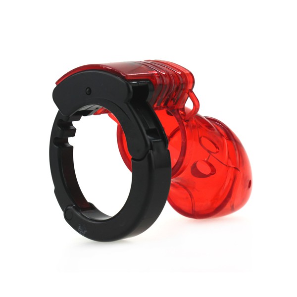 Adjustable chastity cage 10 x 3.5cm Red