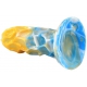 Dragonis Dildo 16 x 5.5cm Gold-Blau