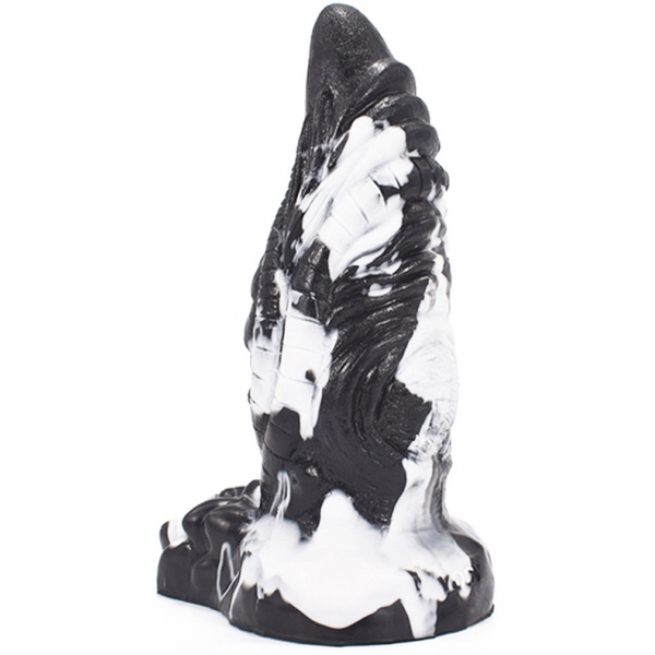 Dildo Rhegax 16 x 6.5cm Black-White