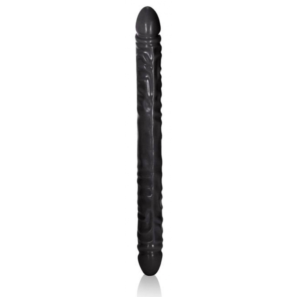 Doppeldildo Black Veined 45 x 4cm Schwarz