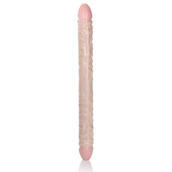 Dubbele Dildo Ivoor Duo Geaderd XL 45 x 4cm