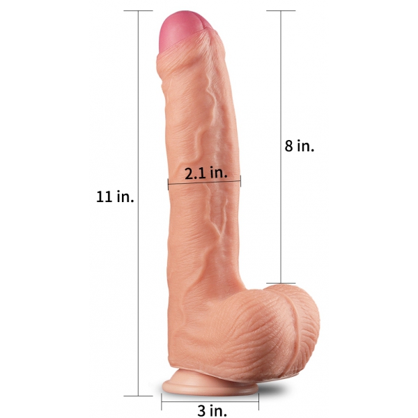 Realistische King Size Natuur Cock 20 x 5cm