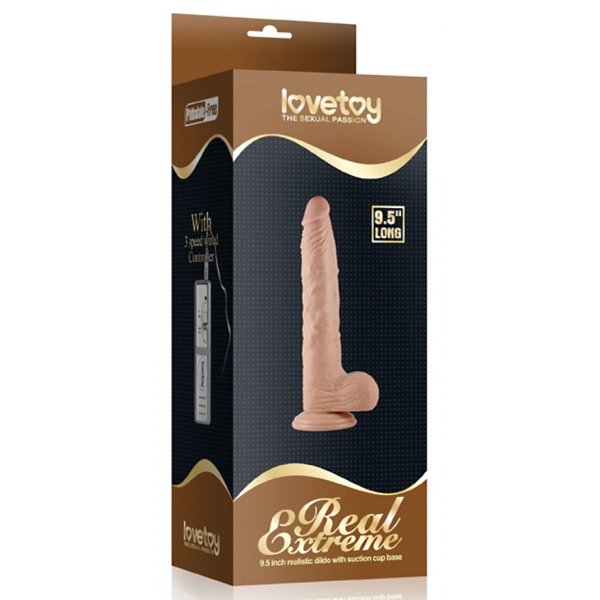 Real Dildo vibratório extremo 18 x 4,3cm