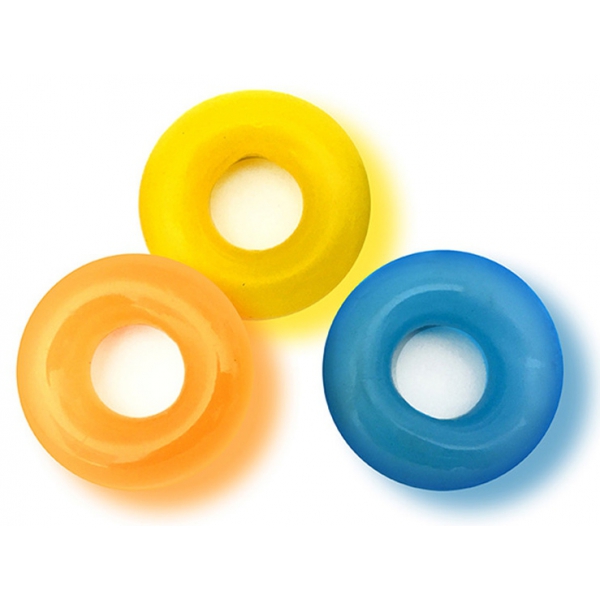 Set of 3 Colored Cockrings D-Ring Glow