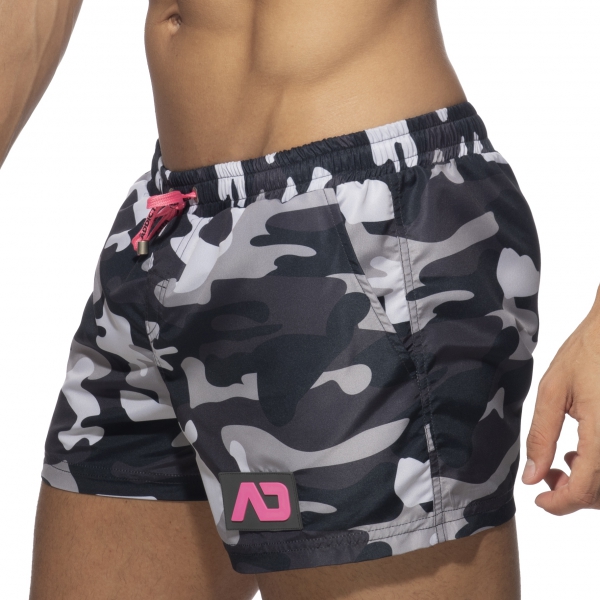 ADDICTED Camouflage Swim Shorts Grey