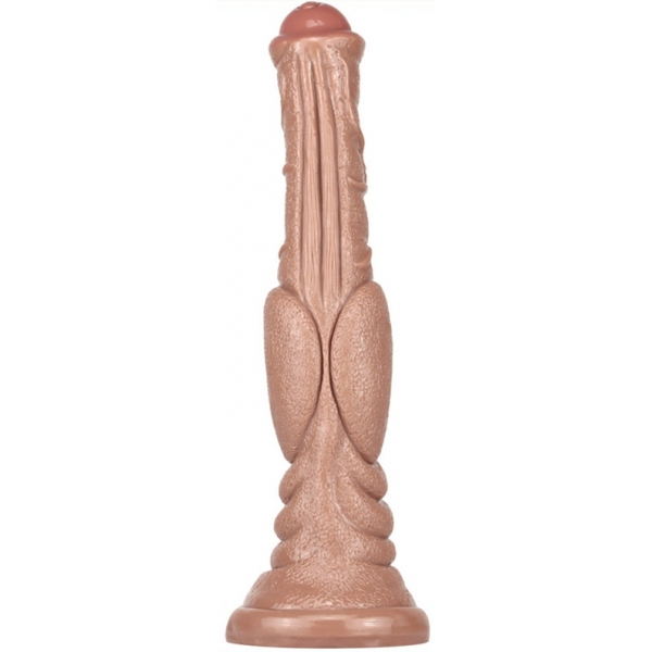 Dildo Monster Dog long 26 x 6cm Light brown