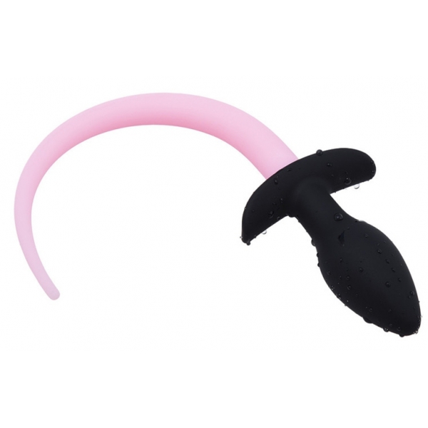 Plug Phosphorescent Dogtail Luminous Puppy 8 x 3.2cm Fluo Pink