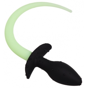 Kinky Puppy Spina luminosa Coda di cucciolo 8 x 3,2 cm verde fluorescente