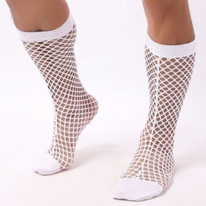 White FANKAZI Net Socks