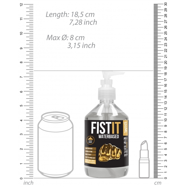 Fist It Water Lube - 500ml Pump Bottle