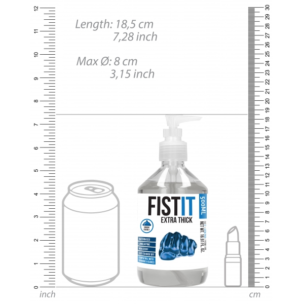 Fist It Extra Dickes Wasser-Gleitmittel - 500ml Pumpflasche