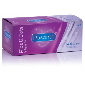 Condooms met structuur RIBS & DOTS Pasante x144