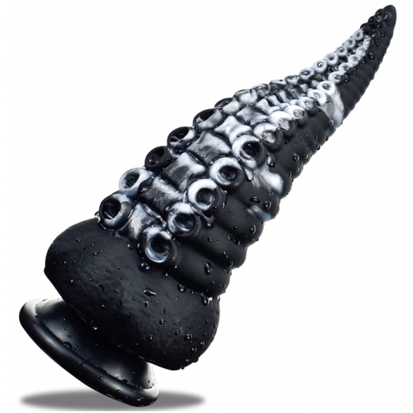 Sealik Tentakel-Dildo 20 x 8cm Schwarz-Weiß