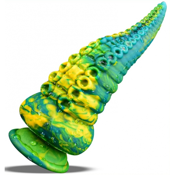 Consolador de tentáculos Sealik 20 x 8cm Amarillo-Verde
