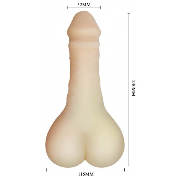 Caixa de pénis Bigger Man + masturbador 15 x 5cm