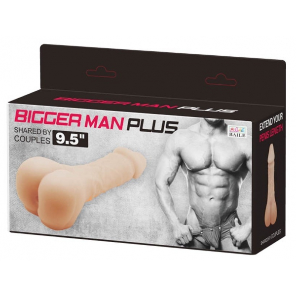 Caixa de pénis Bigger Man + masturbador 15 x 5cm