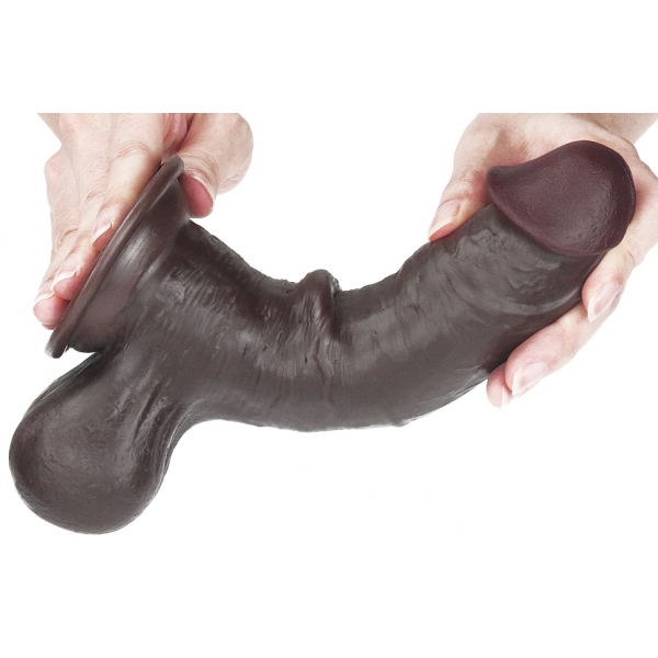 Sliding Skin Dildo 15 x 4.5cm Braun