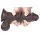 Sliding Skin Dildo 15 x 4.5cm Braun