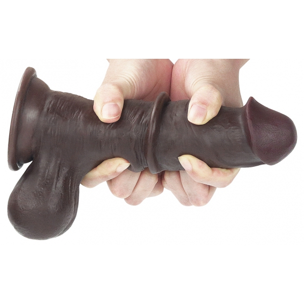 Sliding Skin Dildo 15 x 4.5cm Bruin