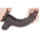 Dildo a pelle scorrevole 13 x 3,5 cm marrone