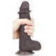 Dildo a pelle scorrevole 13 x 3,5 cm marrone