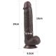 Dildo Sliding Skin 18 x 4.5cm Brown