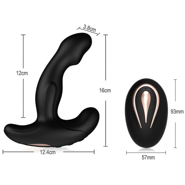 Cabeza de pene estimulador de próstata vibrador 12 x 3,5cm