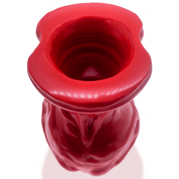 Plug Tunnel Oxballs PigHole Squeal FF 13 x 11.5cm Red