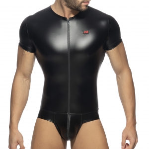 AD Fetish Body FRONT ZIP RUB Black