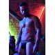 Leucht-Jockstrap RAVE LEGSTRAP Schwarz