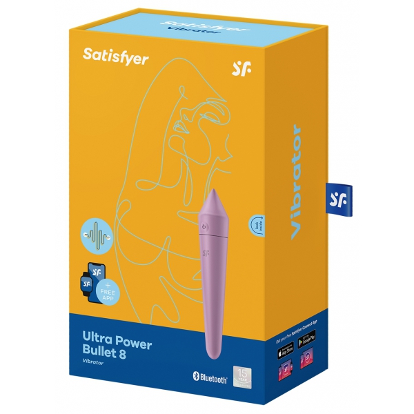 Ultra Power Bullet 8 Satisfyer Lila Clitoris Stimulator