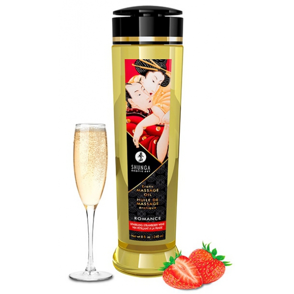 Romance Strawberry Wine Sparkling Massage Oil