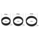 Pack de 3 cockrings silicone SiliRing Noirs