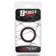 Cockring silicone Beast Rings 36mm Noir-Rouge