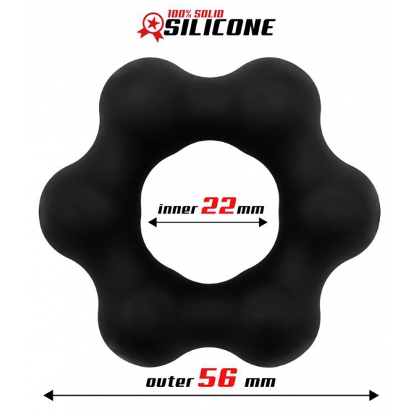 Silicone Cockring Star Round 22mm