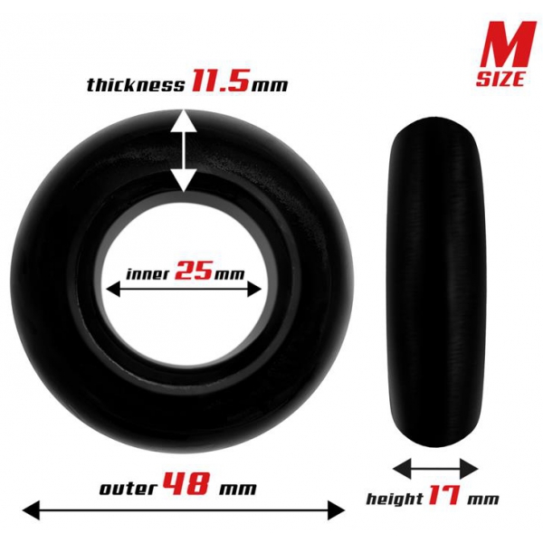 Set of 3 soft cockrings Beast Ring Black