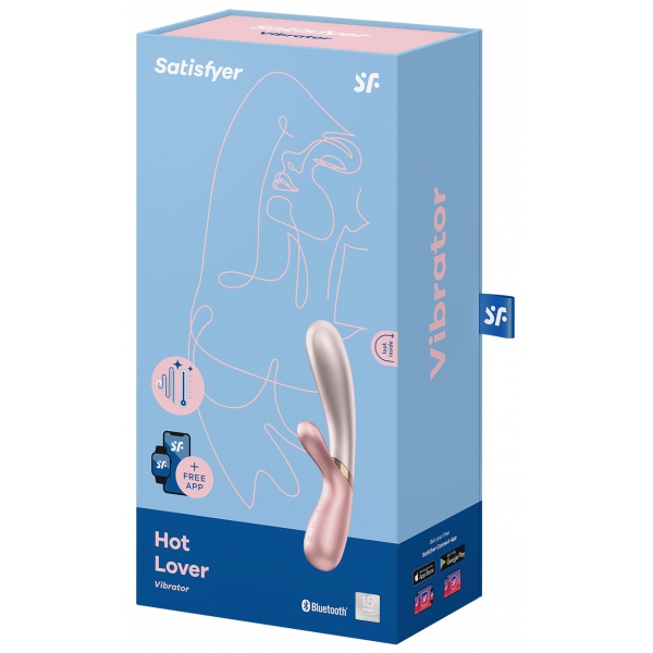 Vibro Rabbit Connected Hot Lover Satisfyer 20 x 3cm Pink