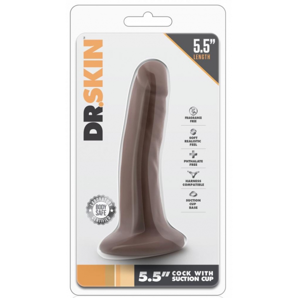 Consolador realista Good Dick Dr. Skin 12 x 3,2cm Marrón