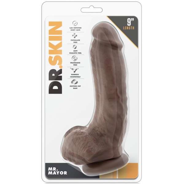 Dildo realista Mr Mayor Dr Skin 16 x 5cm Castanho