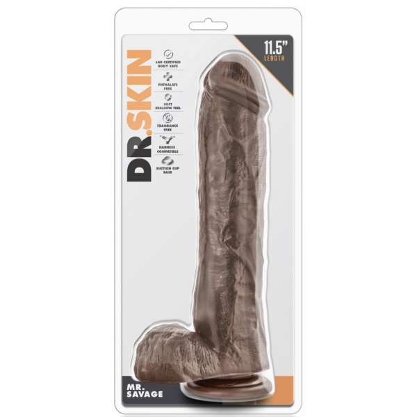 Mr Savage Dr Skin dildo realistico 22 x5,5 cm Marrone