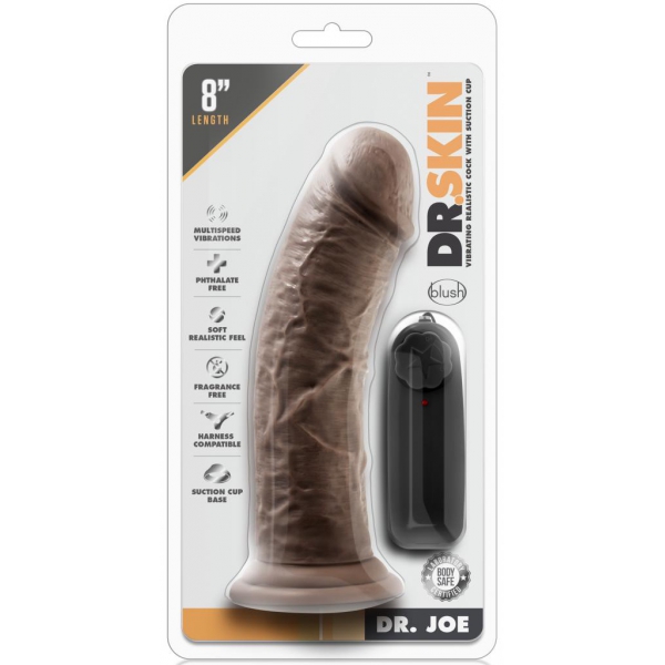 Dr Joe Dr Skin Vibrerende Dildo 19 x 4.7cm Bruin