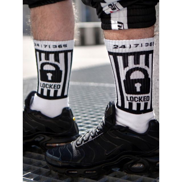 Weiße Socken LOCKED Sk8erboy