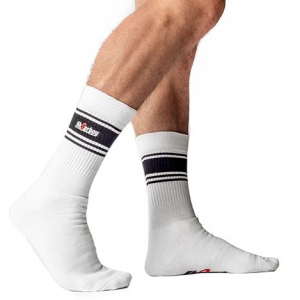 Sk8erboy Chaussettes blanches Sk8erboy Deluxe Blanc-Noir